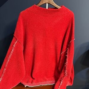 Zenana Outfitters Scarlet Cowl Neck Sweater perfect for Valentine’s Day